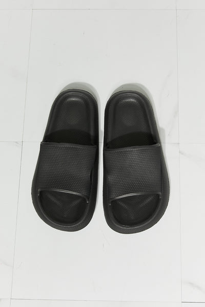 Open Toe Slide in Black